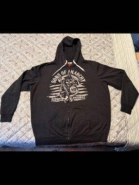 Sons of Anarchy Redwood Original Black Zip-Up Hoodie XXL